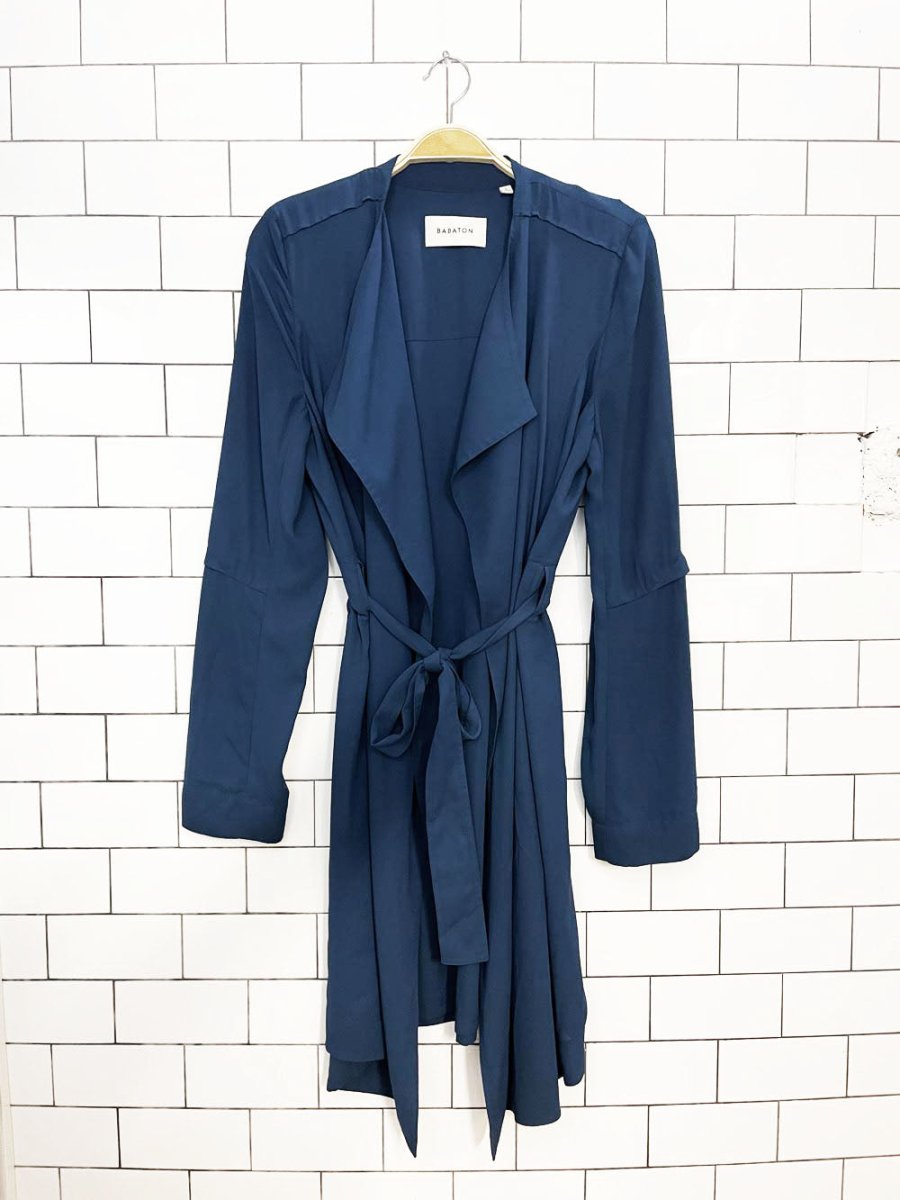 babaton quincey belted open light trench | aritzia - good market thrift store