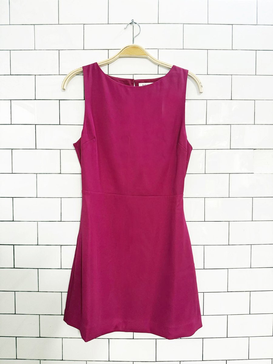 babaton spectre fit - and - flare matte satin mini dress | aritzia - good market thrift store