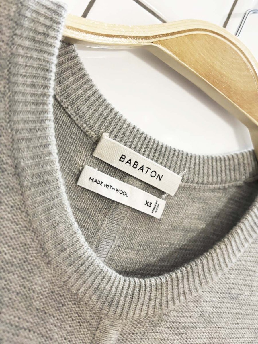 babaton wool - blend long sleeve knit dress | aritzia - good market thrift store