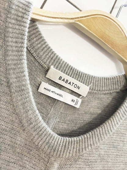 babaton wool - blend long sleeve knit dress | aritzia - good market thrift store