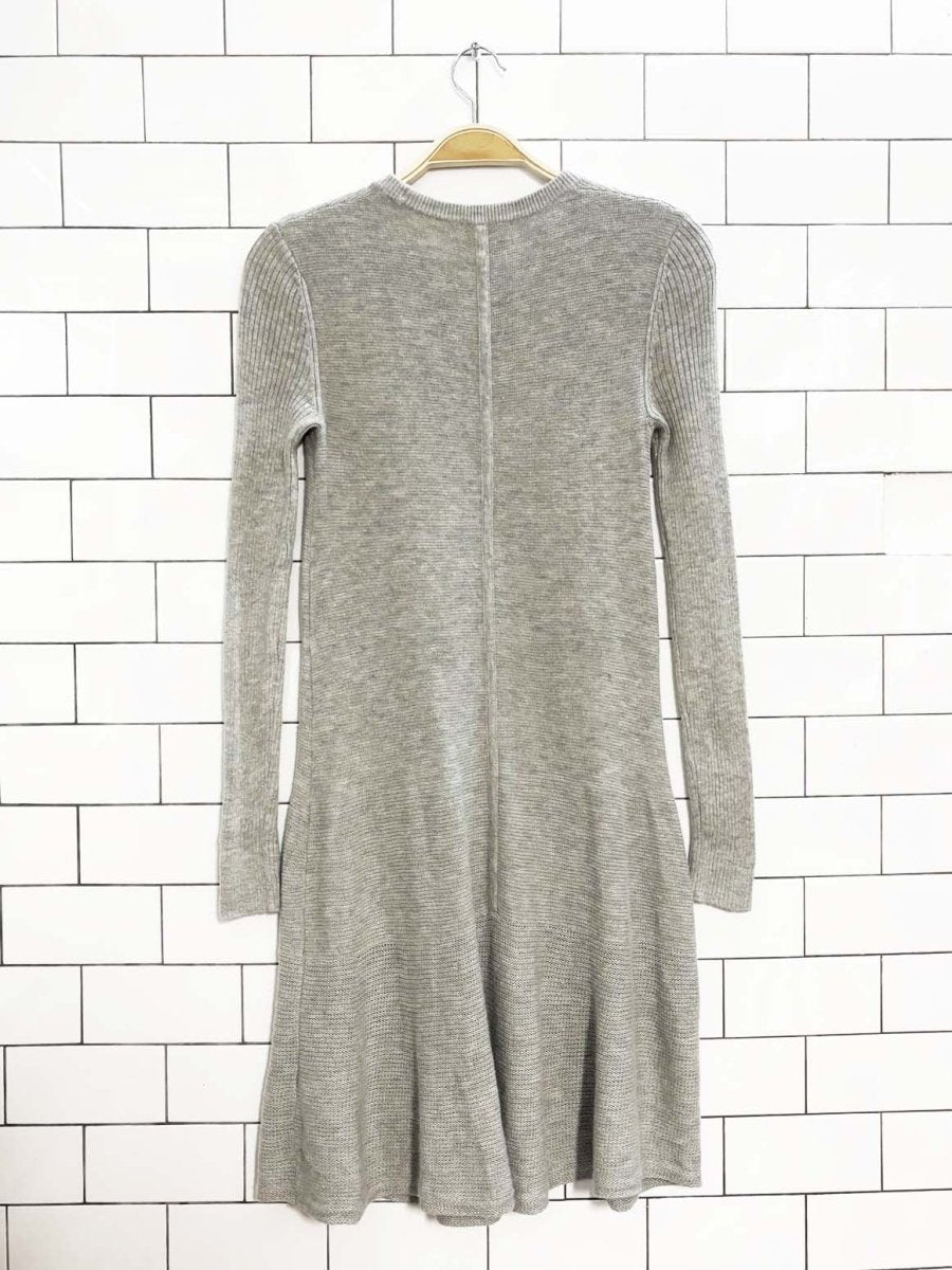 babaton wool - blend long sleeve knit dress | aritzia - good market thrift store