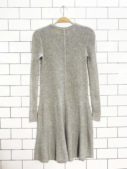 babaton wool - blend long sleeve knit dress | aritzia - good market thrift store