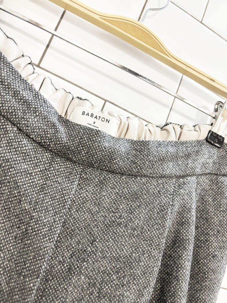 babaton wool - blend pleated pull on trousers | aritzia - good market thrift store