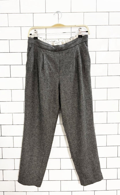 babaton wool - blend pleated pull on trousers | aritzia - good market thrift store
