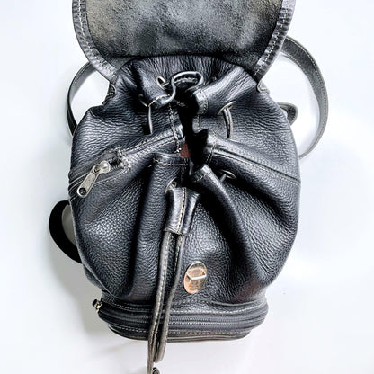 vintage 90s roots mini pebbled leather backpack