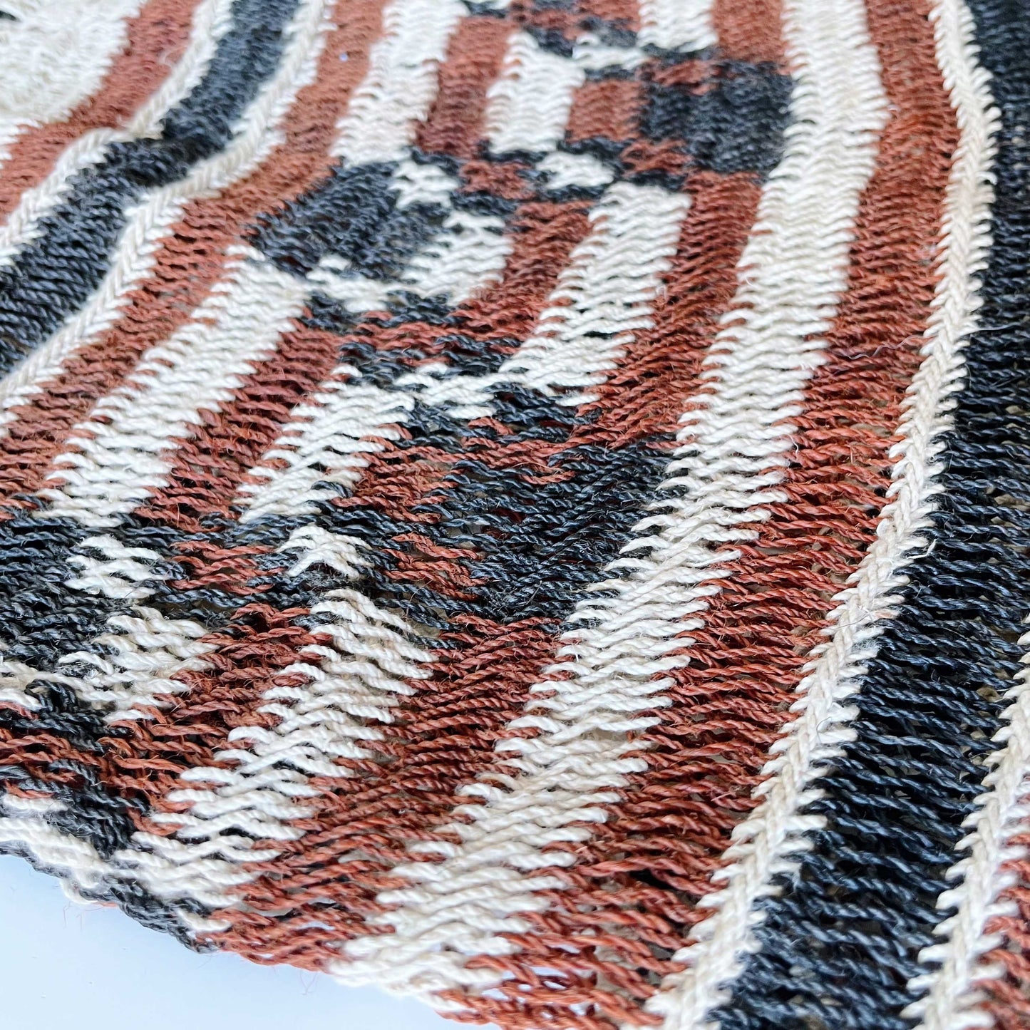 vintage handmade papa new guinea bilum net bag