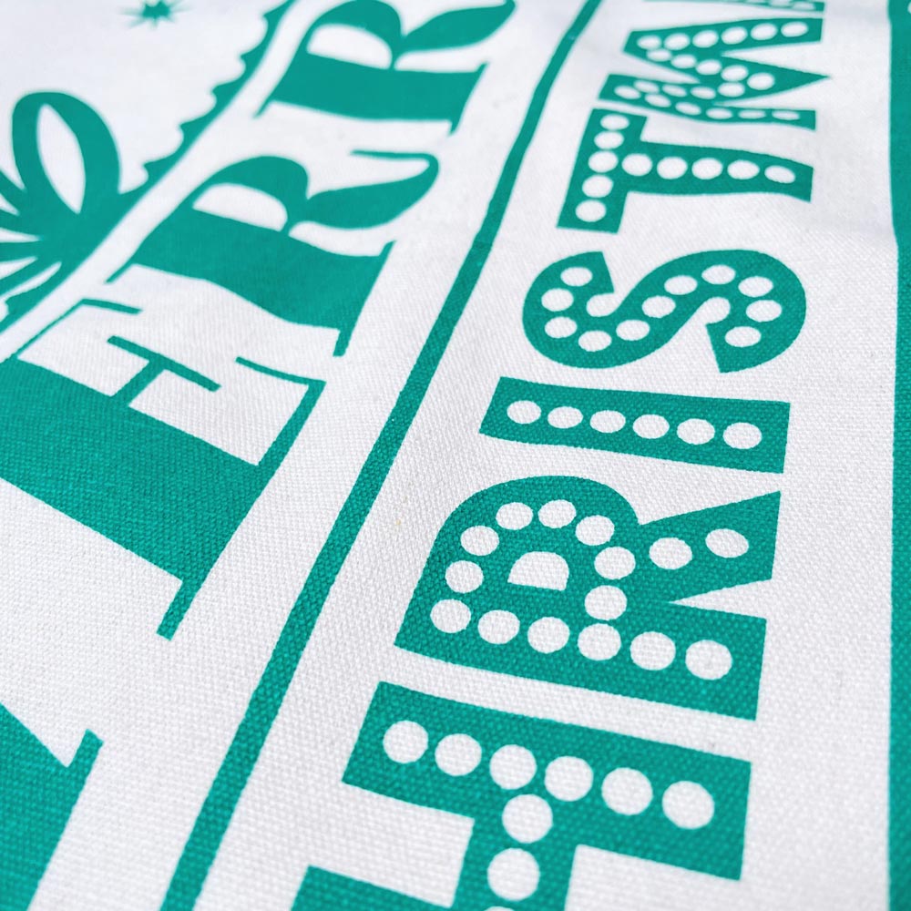 merry christmas cloth drawstring wrapping bag