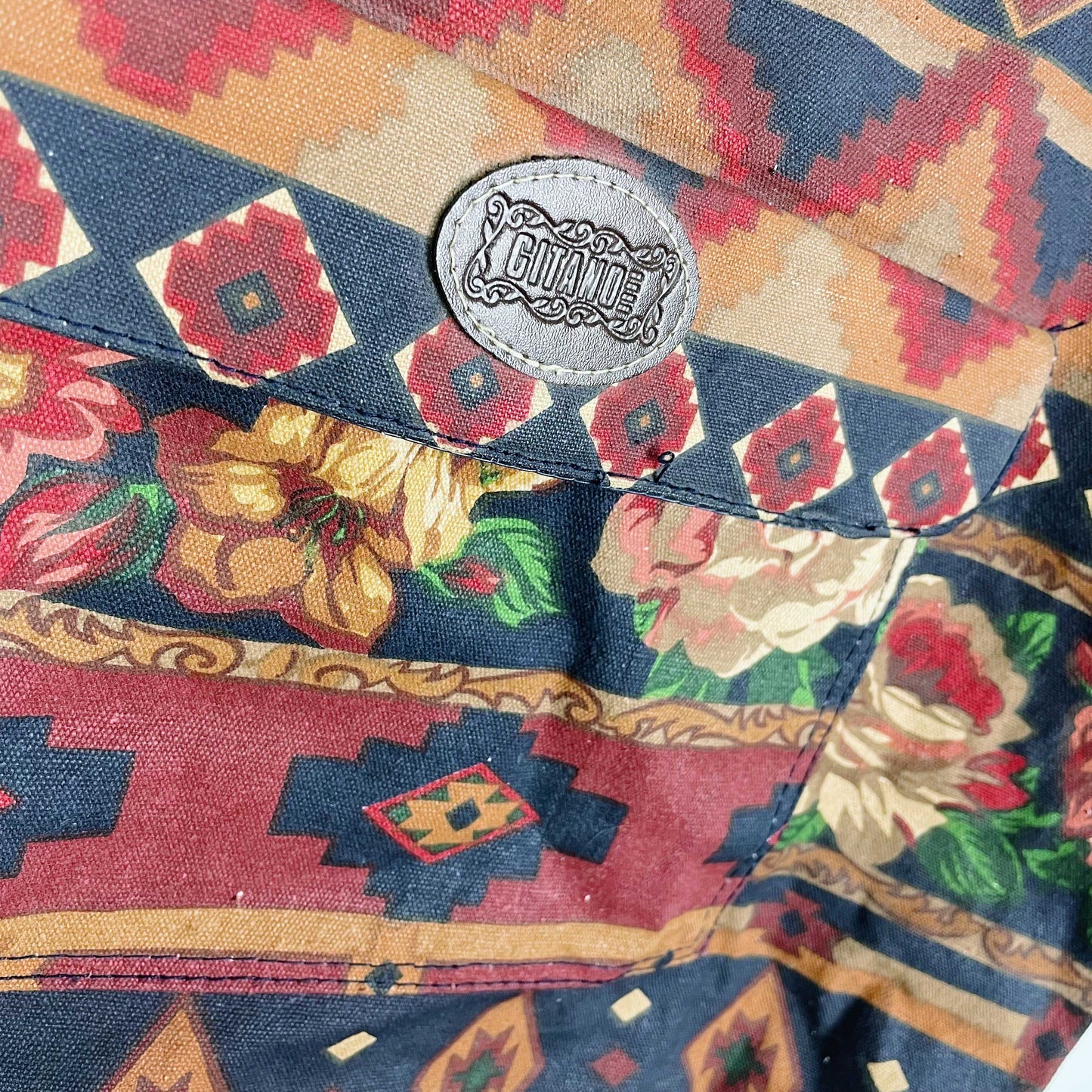 vintage gitanoe midwestern rose tote bag