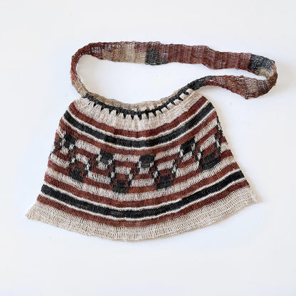 vintage handmade papa new guinea bilum net bag