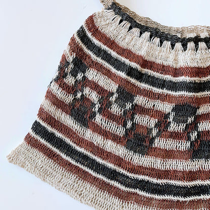 vintage handmade papa new guinea bilum net bag