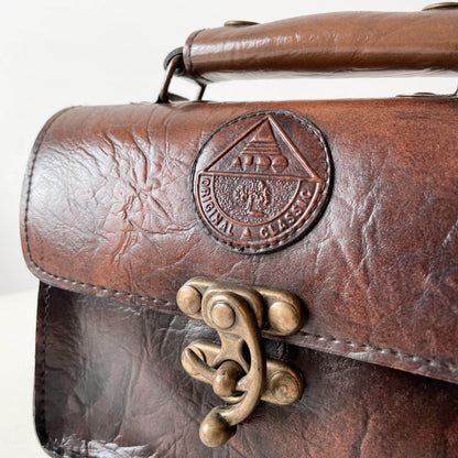 vintage 90s aldo luggage crossbody with swing clasp