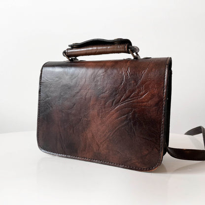 vintage 90s aldo luggage crossbody with swing clasp