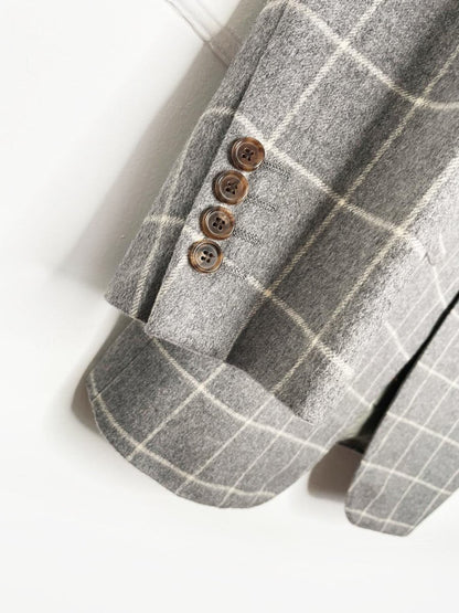 baldessarini 100% cashmere window pane check blazer - good market thrift store