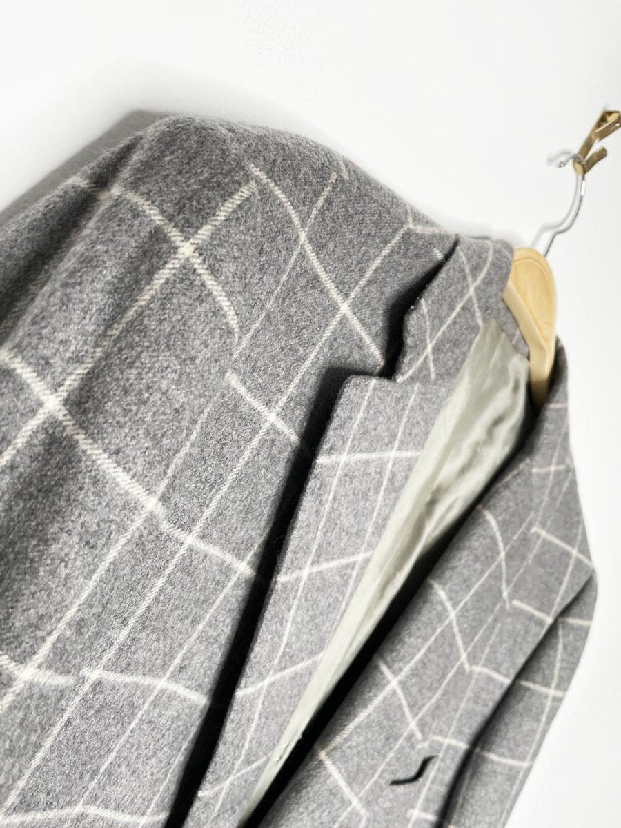 baldessarini 100% cashmere window pane check blazer - good market thrift store