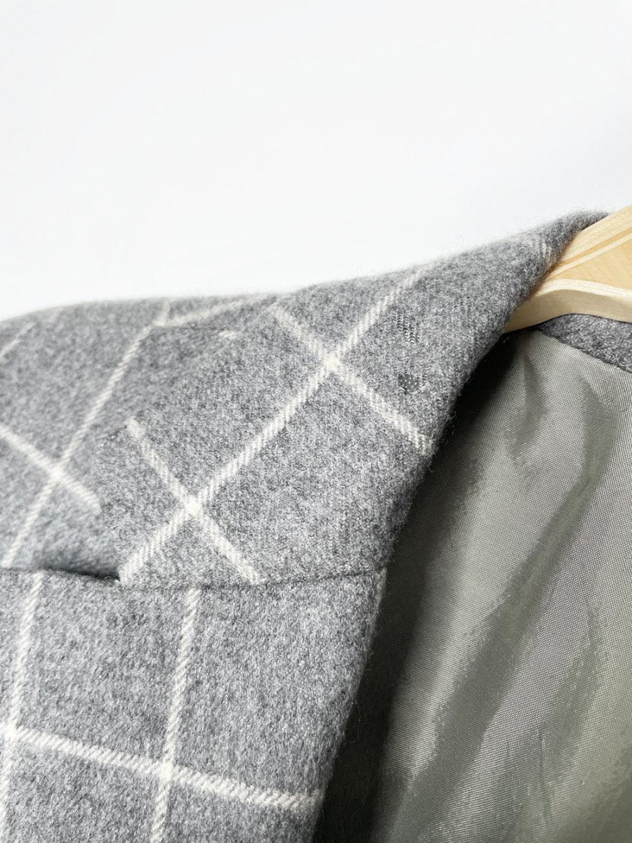 baldessarini 100% cashmere window pane check blazer - good market thrift store