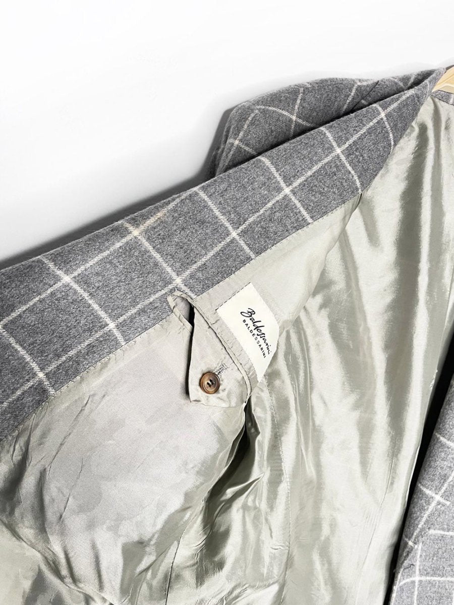 baldessarini 100% cashmere window pane check blazer - good market thrift store
