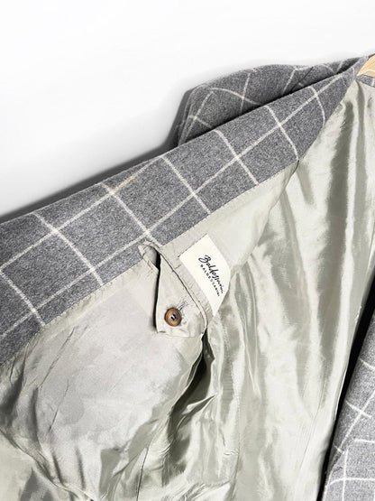 baldessarini 100% cashmere window pane check blazer - good market thrift store