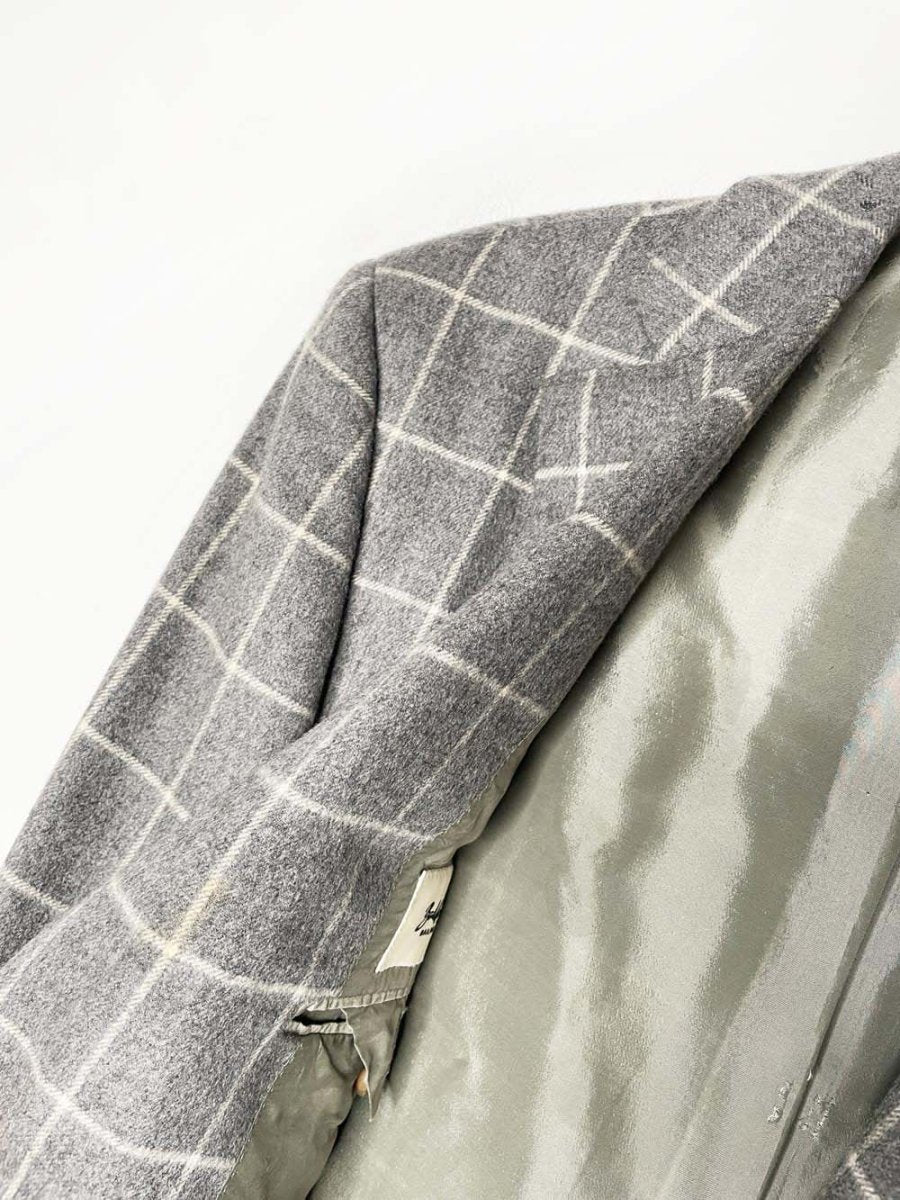 baldessarini 100% cashmere window pane check blazer - good market thrift store