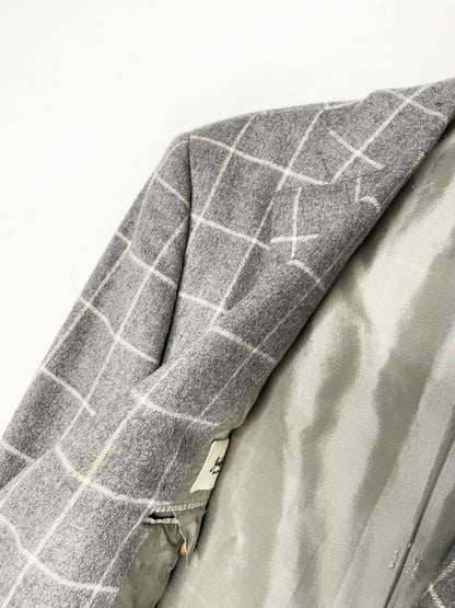 baldessarini 100% cashmere window pane check blazer - good market thrift store