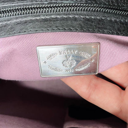 bally chona pebbled leather boston satchel