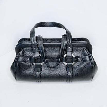 bally chona pebbled leather boston satchel