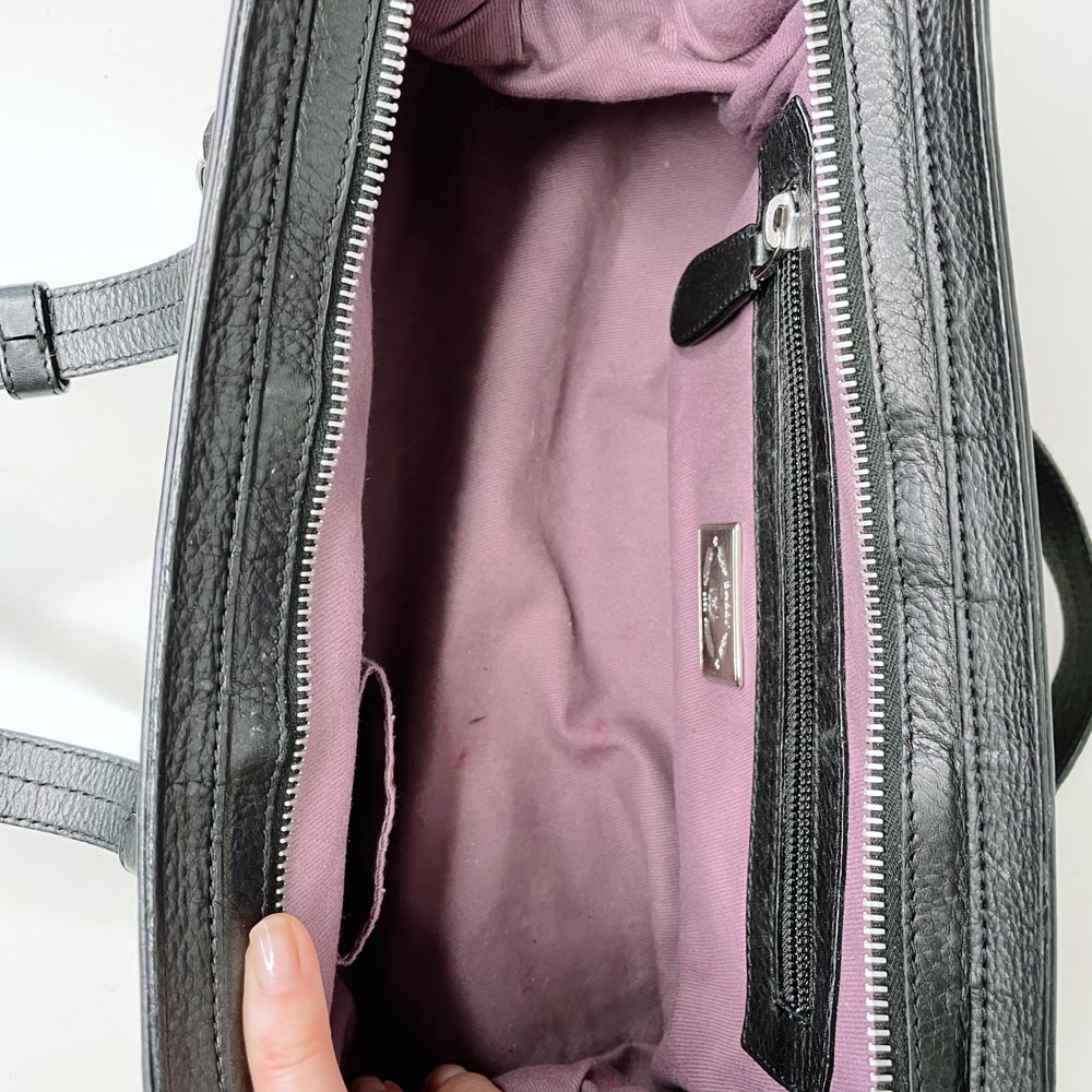 bally chona pebbled leather boston satchel