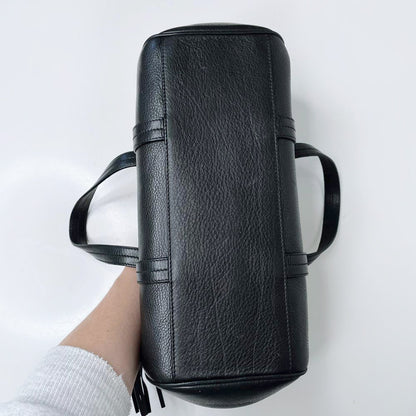 bally chona pebbled leather boston satchel