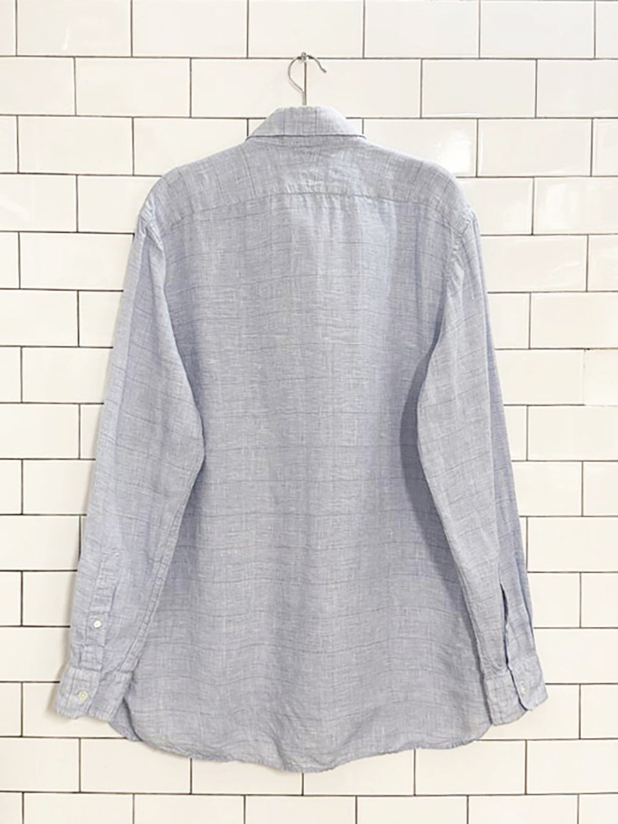 banana republic 100% linen check shirt - good market thrift store