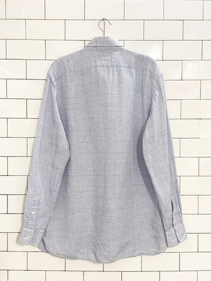 banana republic 100% linen check shirt - good market thrift store