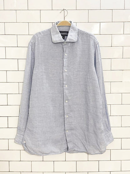 banana republic 100% linen check shirt - good market thrift store