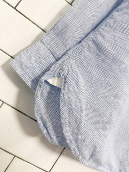 banana republic 100% linen check shirt - good market thrift store