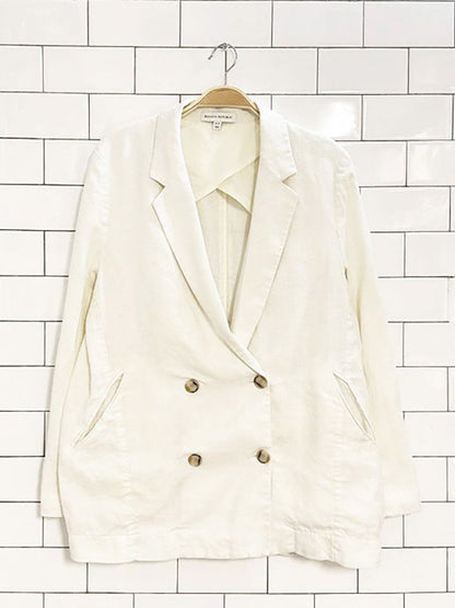 banana republic 100% linen relaxed double breasted blazer - good market thrift store