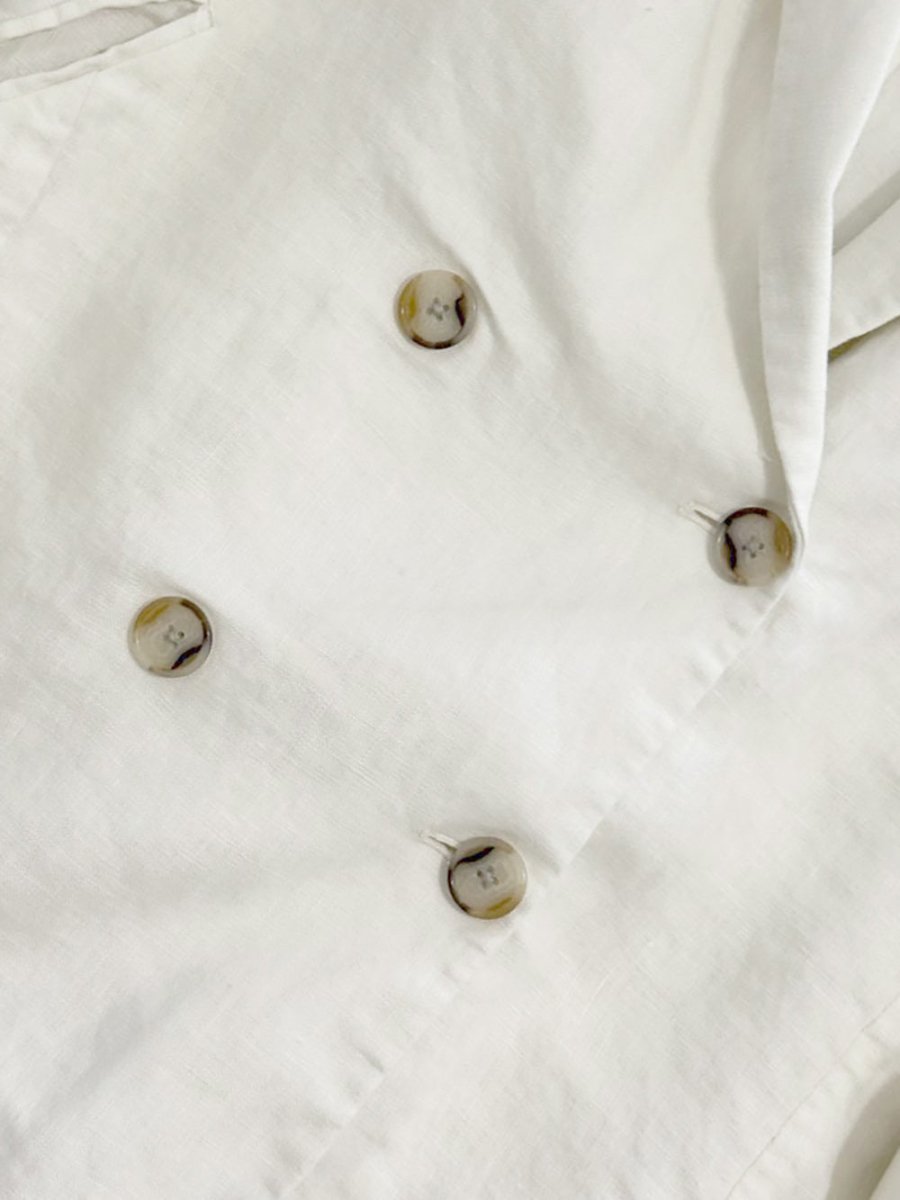 banana republic 100% linen relaxed double breasted blazer - good market thrift store