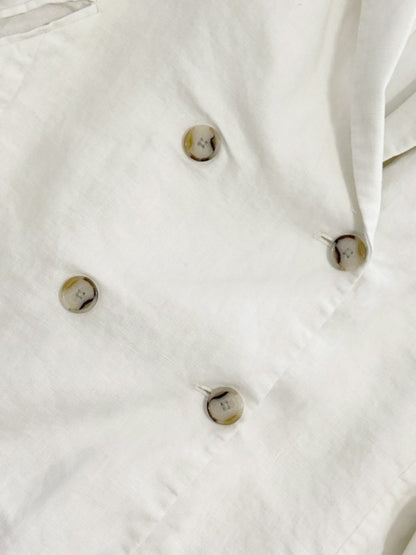 banana republic 100% linen relaxed double breasted blazer - good market thrift store