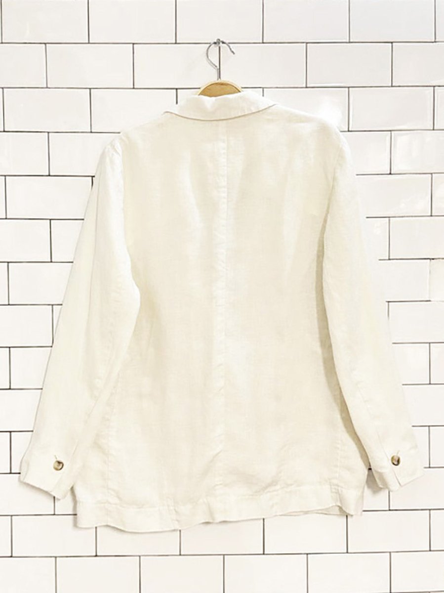 banana republic 100% linen relaxed double breasted blazer - good market thrift store