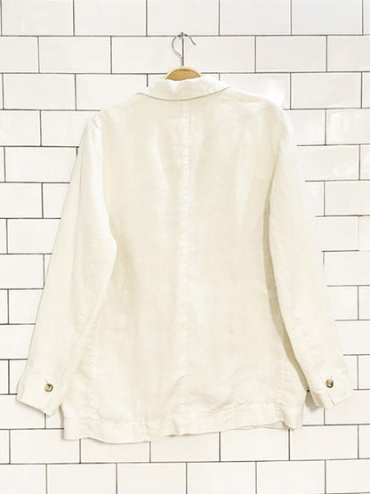 banana republic 100% linen relaxed double breasted blazer - good market thrift store