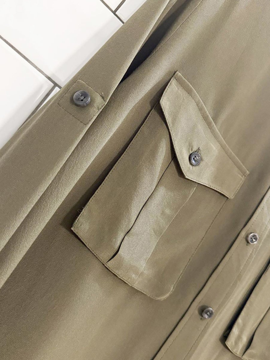 banana republic 100% silk double pocket utility blouse | heritage collection - good market thrift store