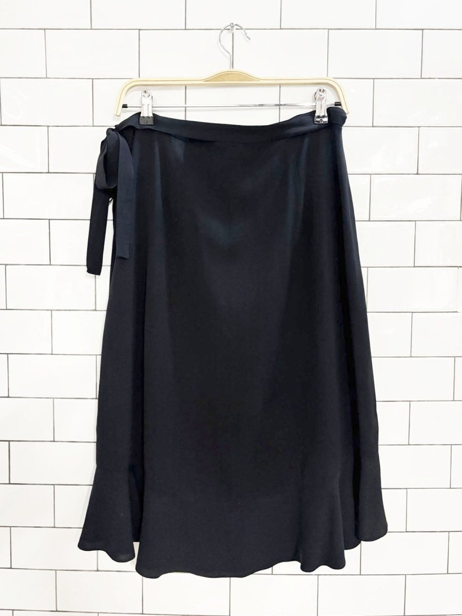 banana republic 100% silk flowy wrap knee length skirt - good market thrift store