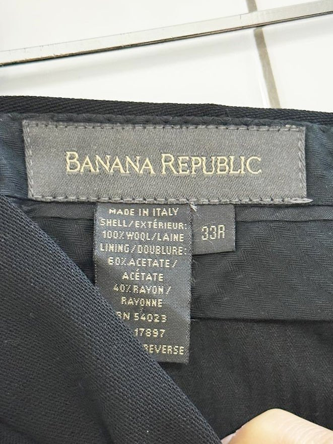 banana republic 100% wool cuffed trousers | made in Italy - good market thrift store