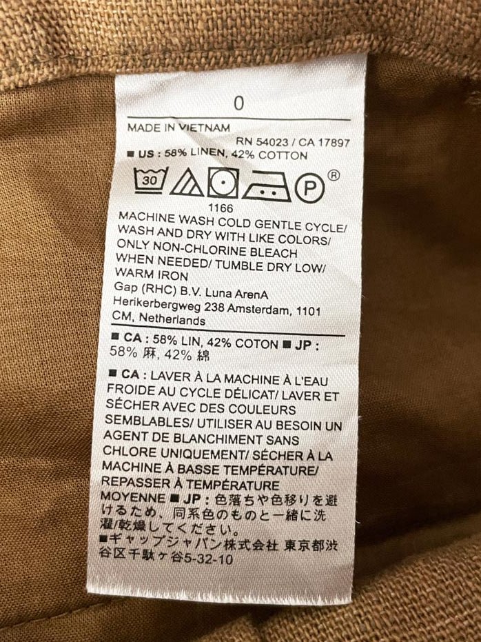banana republic linen-bend pleated cargo wide leg trousers - good market thrift store