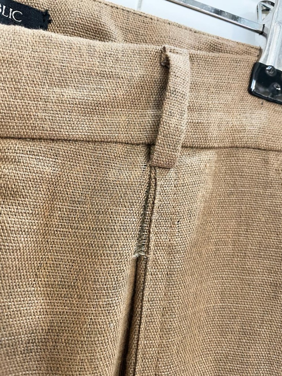 banana republic linen-bend pleated cargo wide leg trousers - good market thrift store