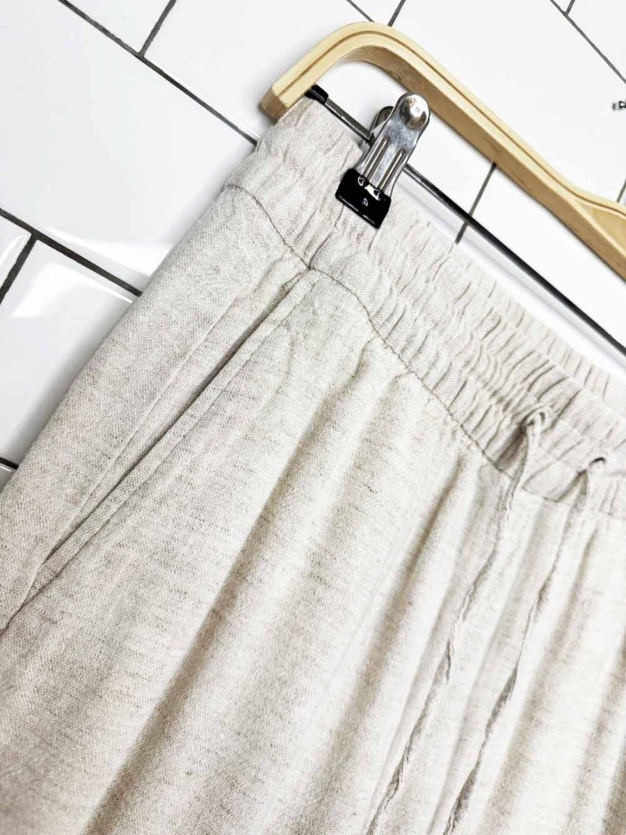 banana republic linen-blend wide leg crop lounge pants - good market thrift store