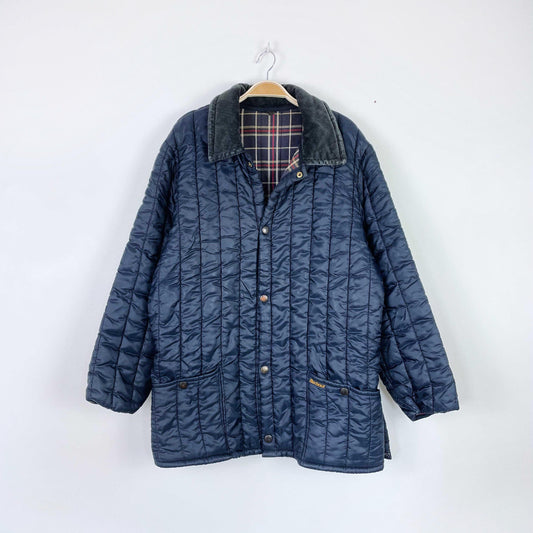 vintage barbour quilted liner barn coat