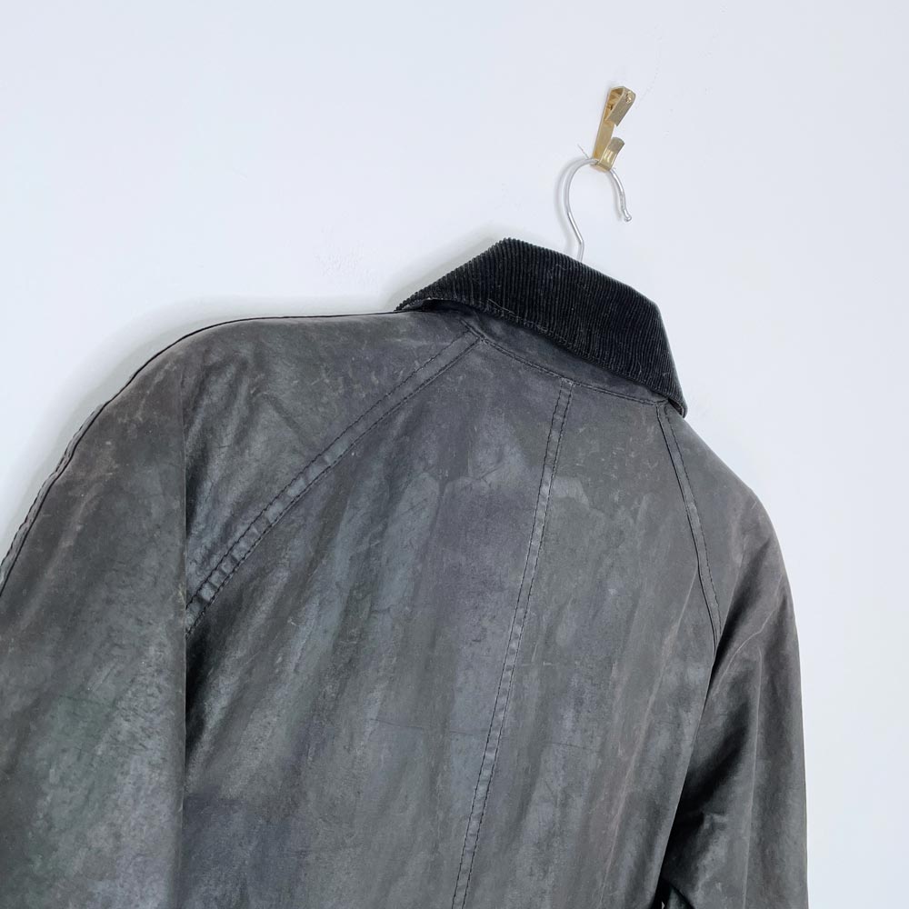 barbour beadnell waxed cotton chore jacket with corduroy collar