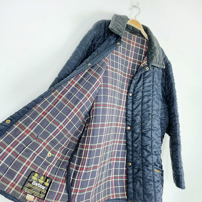 vintage barbour quilted liner barn coat