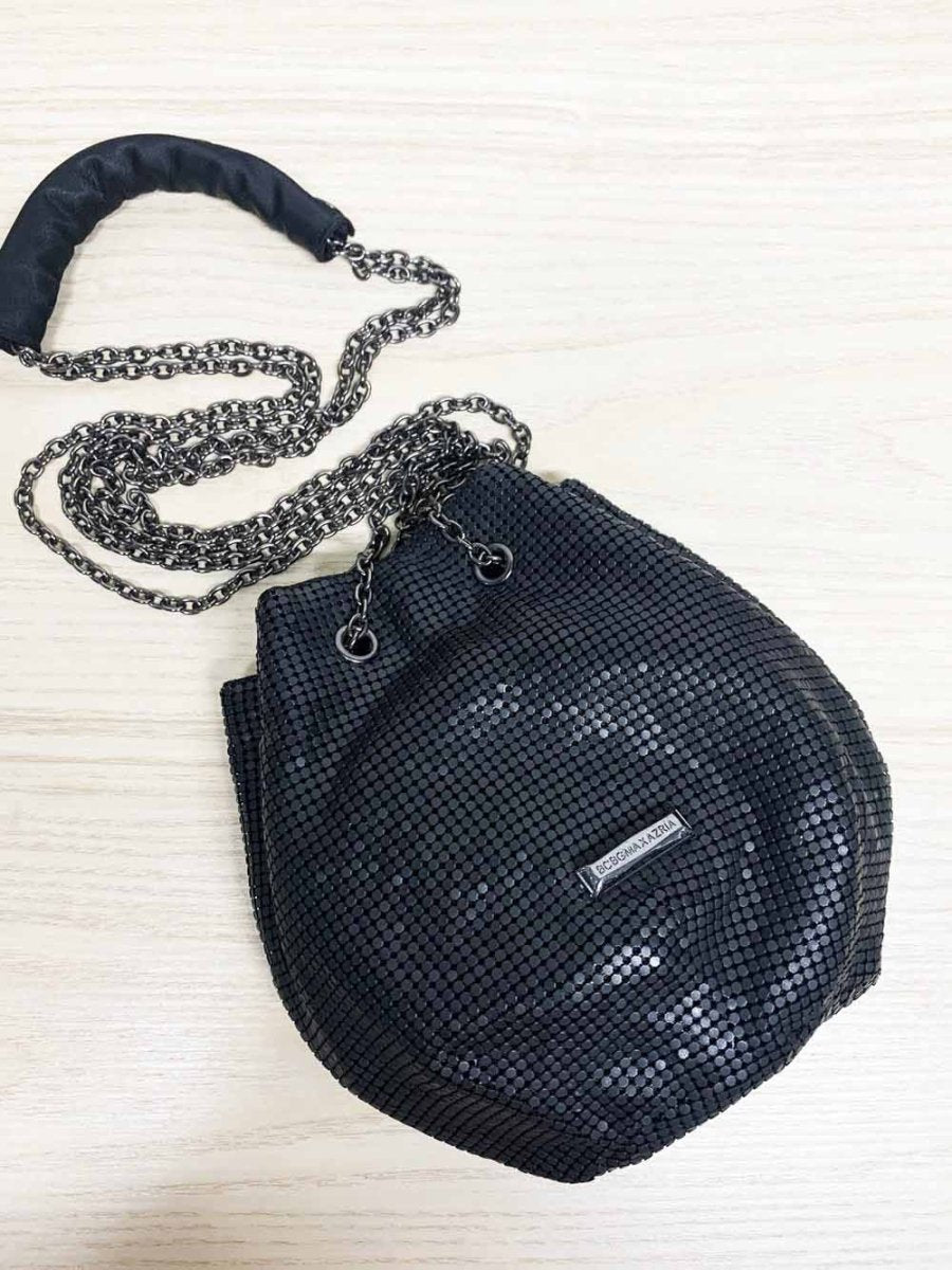 bcbg maxazria chain link mesh pouch shoulder bag - good market thrift store