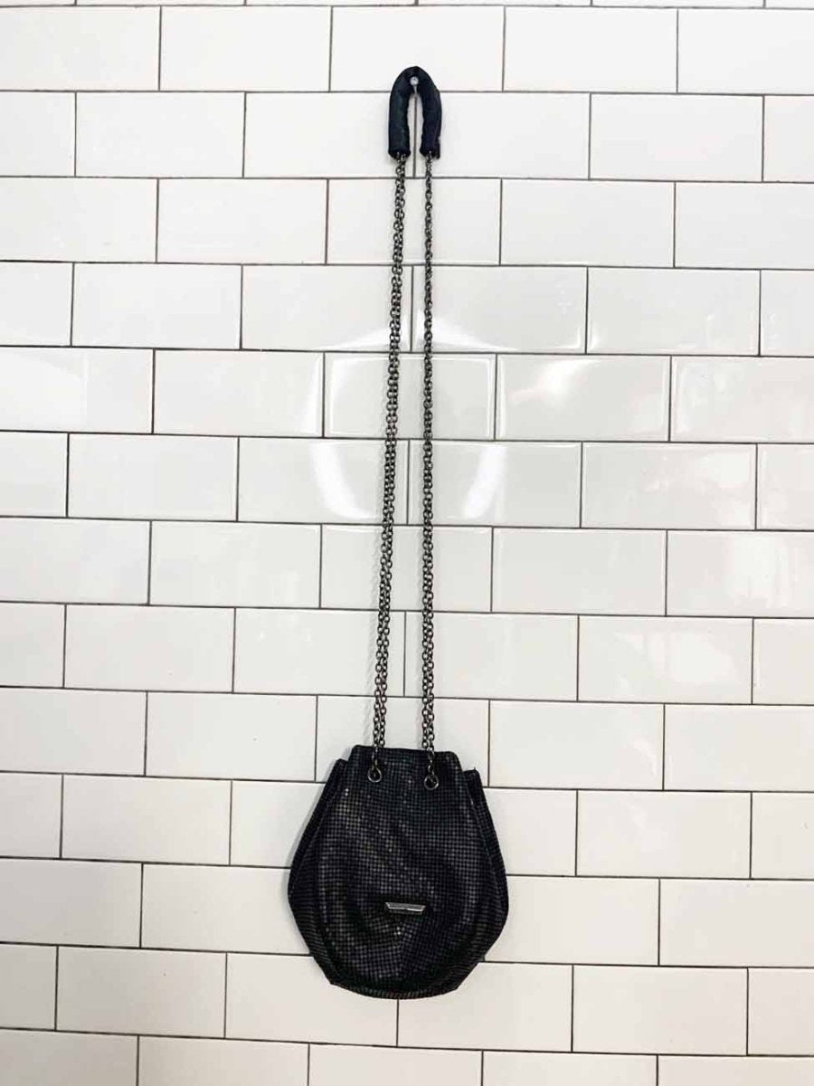 bcbg maxazria chain link mesh pouch shoulder bag - good market thrift store