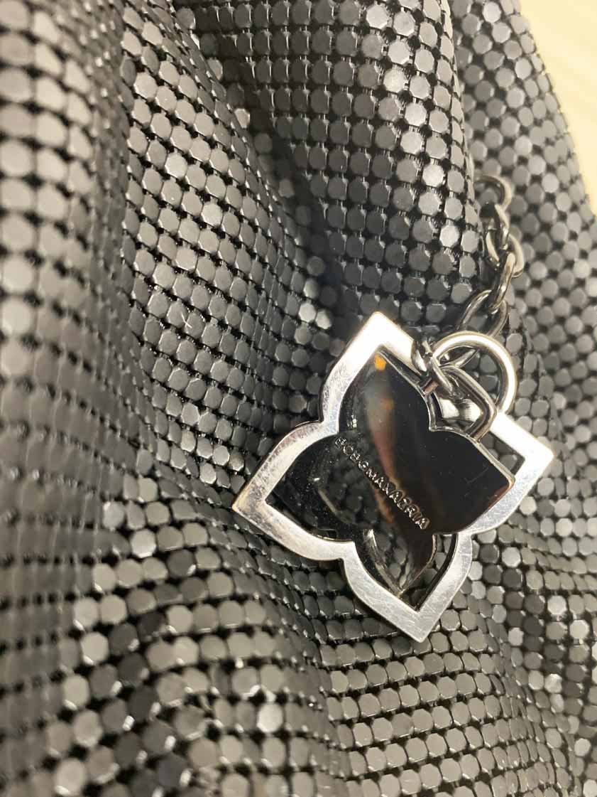bcbg maxazria chain link mesh pouch shoulder bag - good market thrift store
