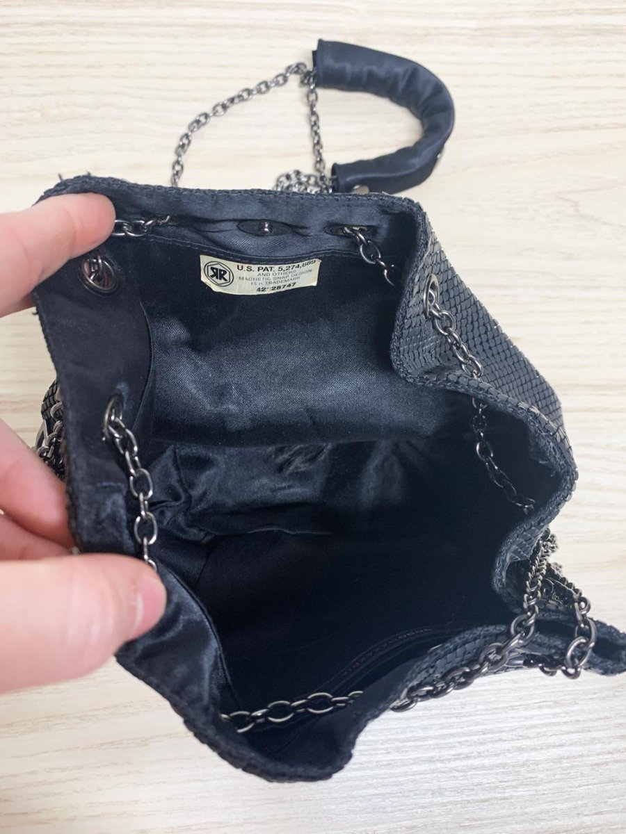 bcbg maxazria chain link mesh pouch shoulder bag - good market thrift store