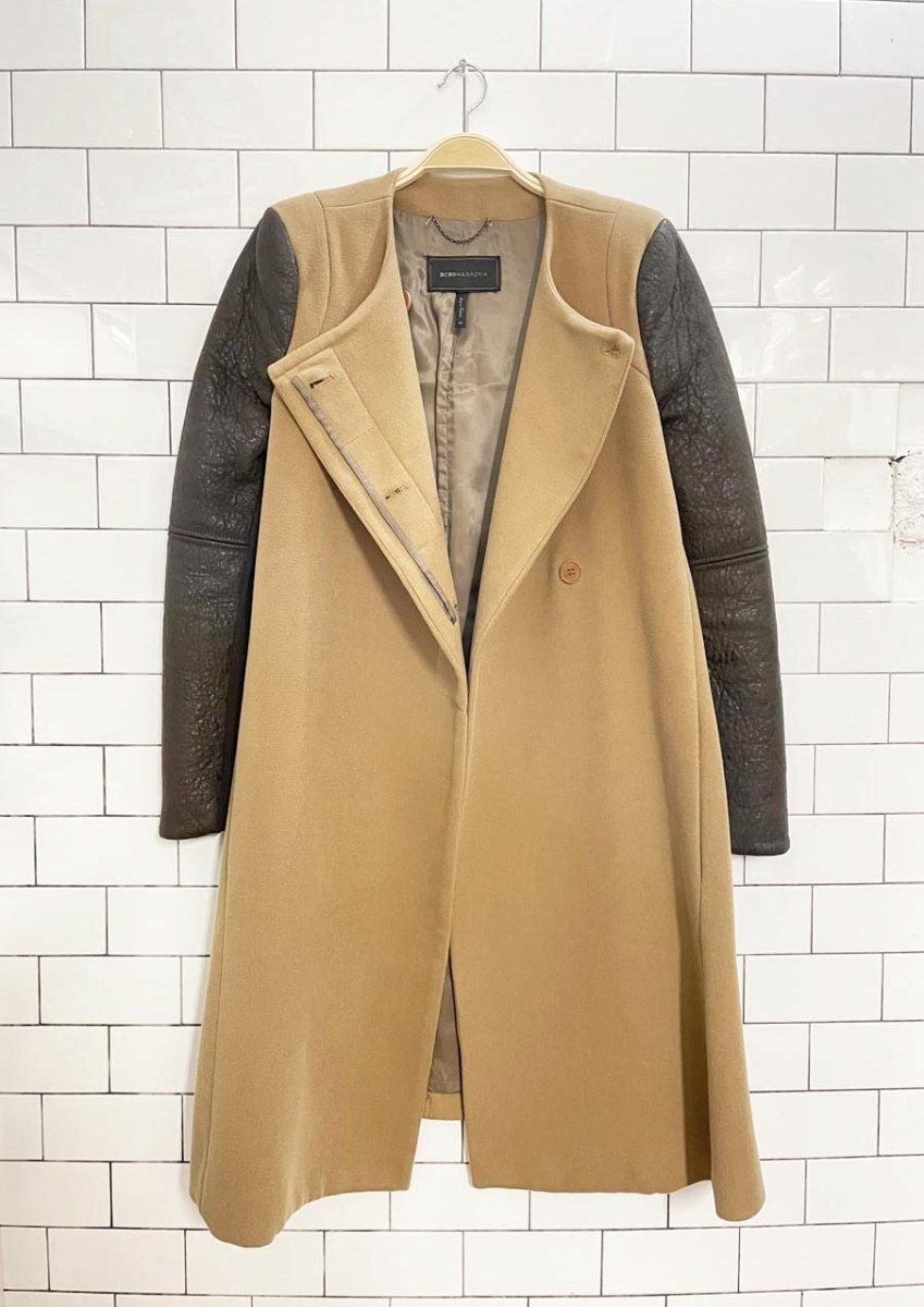 bcbg maxazria genova strong shoulder two - tone jacket - good market thrift store